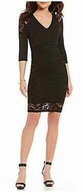 Gianni Bini Sonja Lace Sleeve Dress NEW